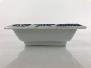 Japanese Porcelain Soy Sauce Dish Seiji Vtg Small Dipping Bowl Pine Plum PY978