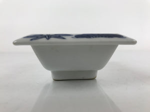 Japanese Porcelain Soy Sauce Dish Seiji Vtg Small Dipping Bowl Pine Plum PY980