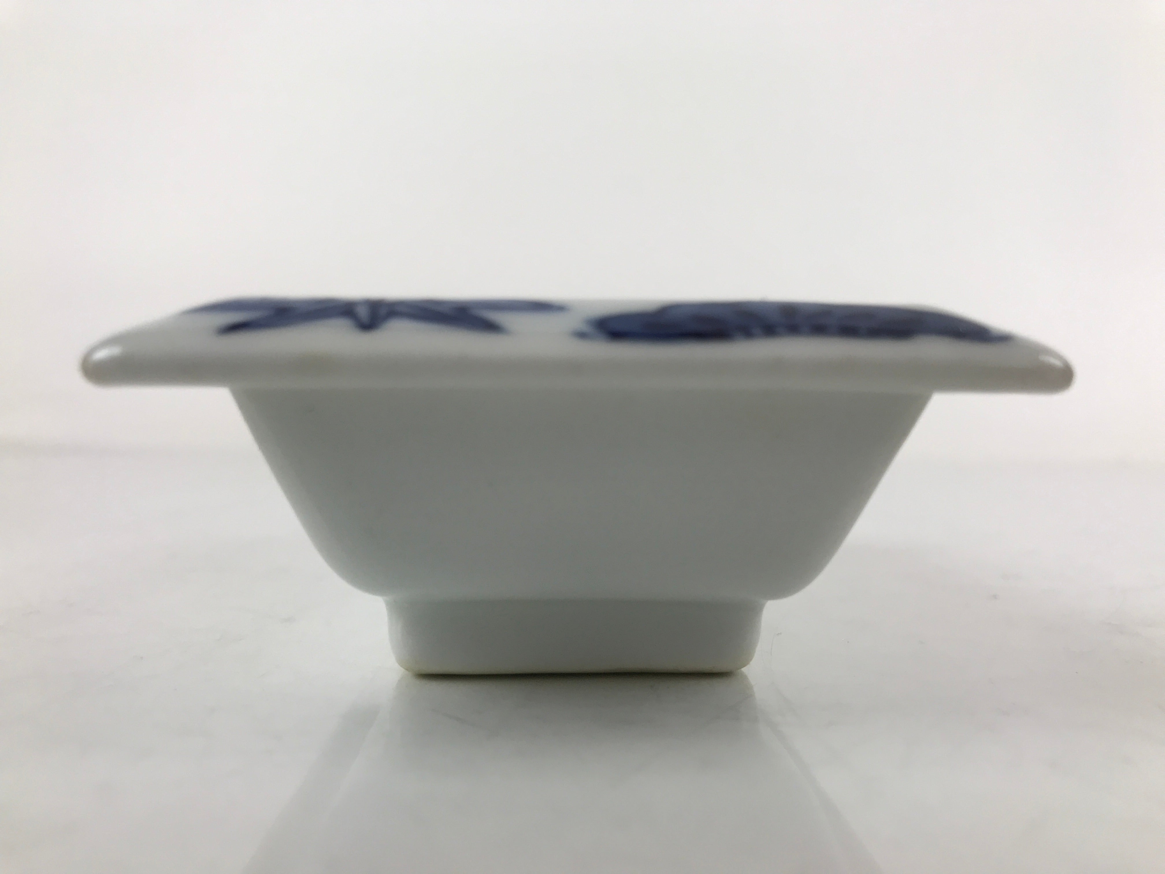 Japanese Porcelain Soy Sauce Dish Seiji Vtg Small Dipping Bowl Pine Plum PY982