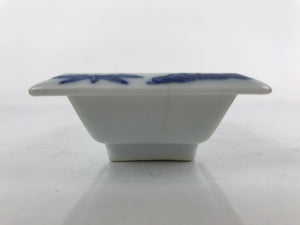 Japanese Porcelain Soy Sauce Dish Seiji Vtg Small Dipping Bowl Pine Plum PY985