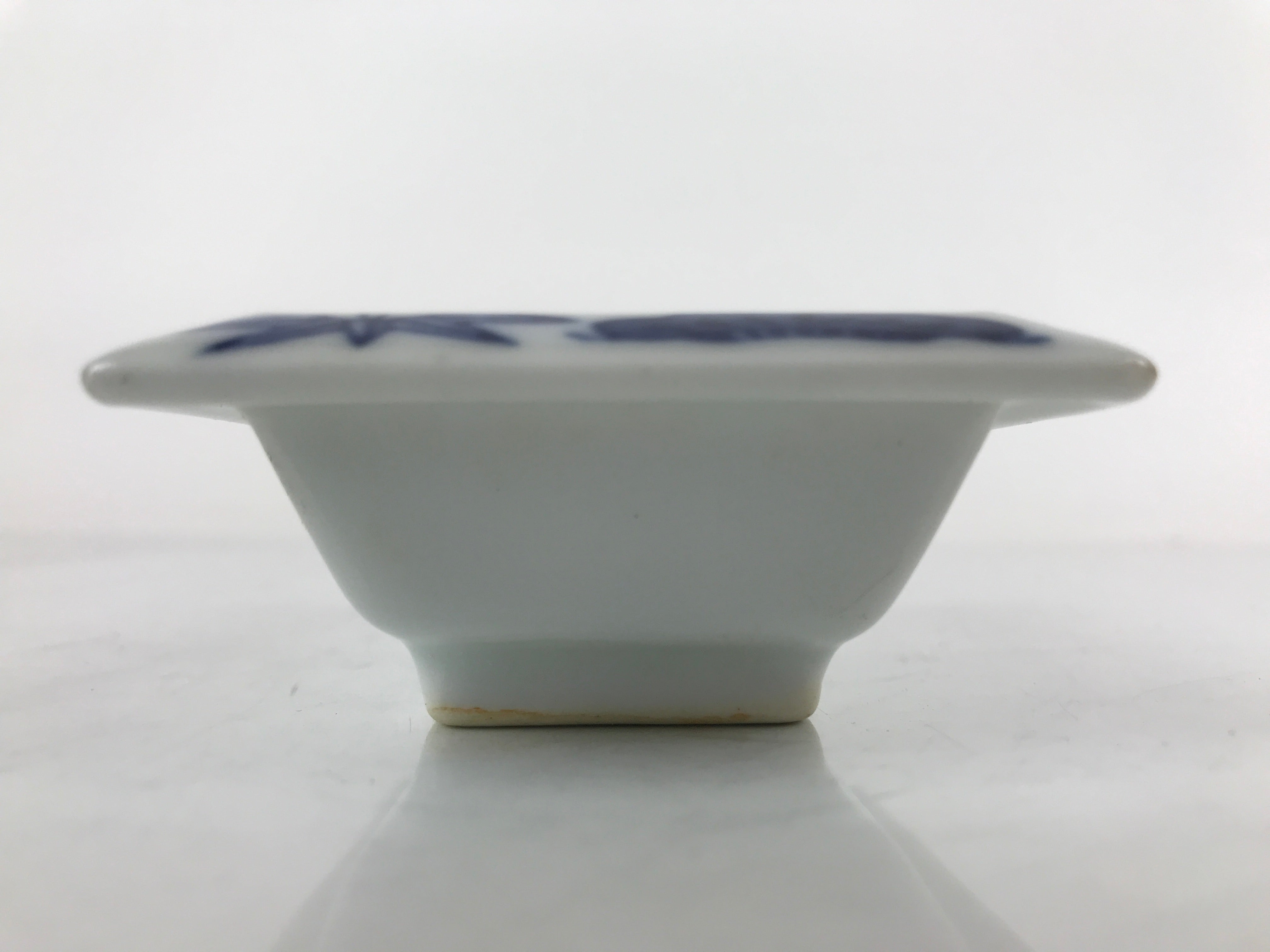 Japanese Porcelain Soy Sauce Dish Seiji Vtg Small Dipping Bowl Pine Plum PY986