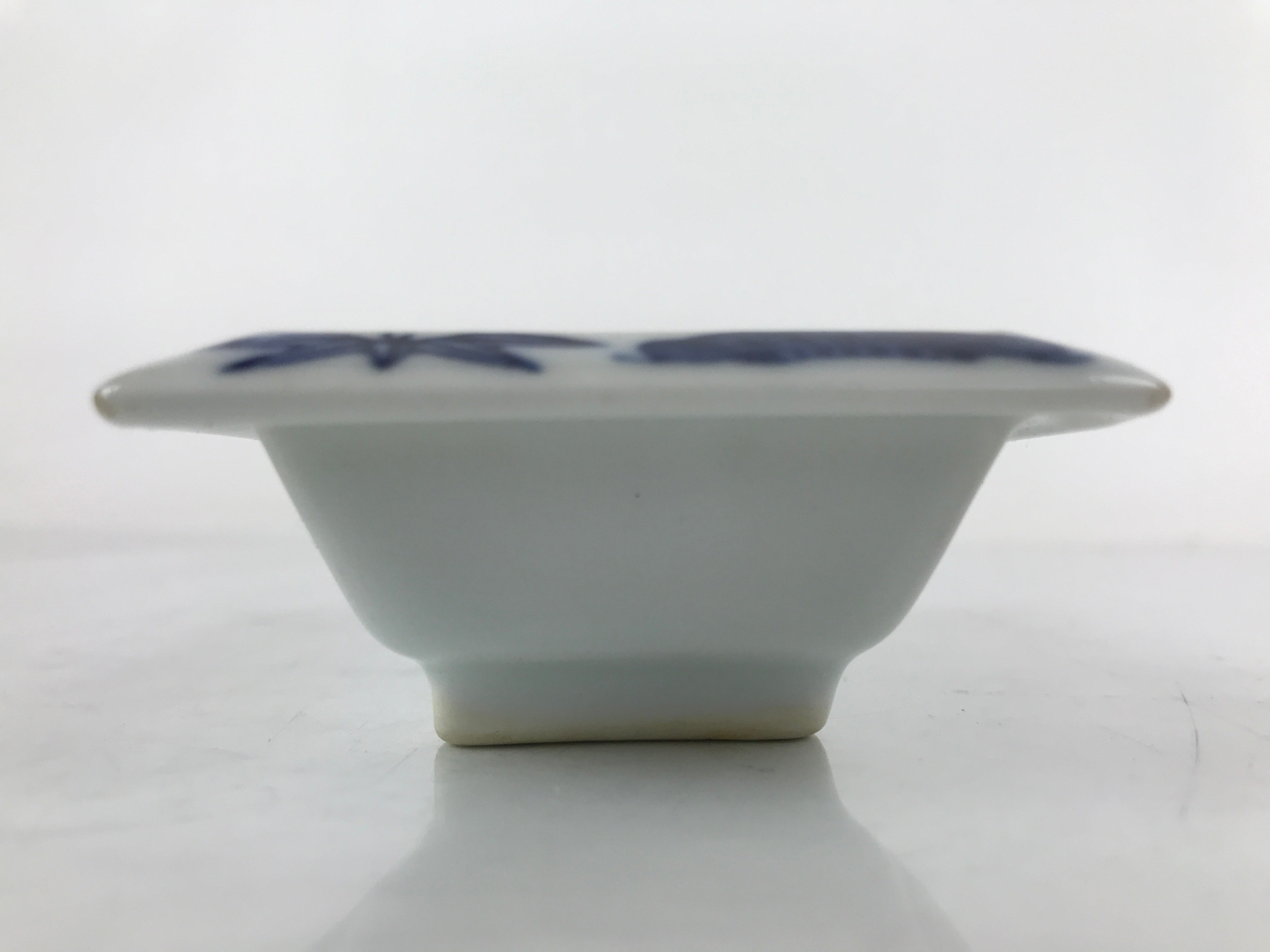 Japanese Porcelain Soy Sauce Dish Seiji Vtg Small Dipping Bowl Pine Plum PY987