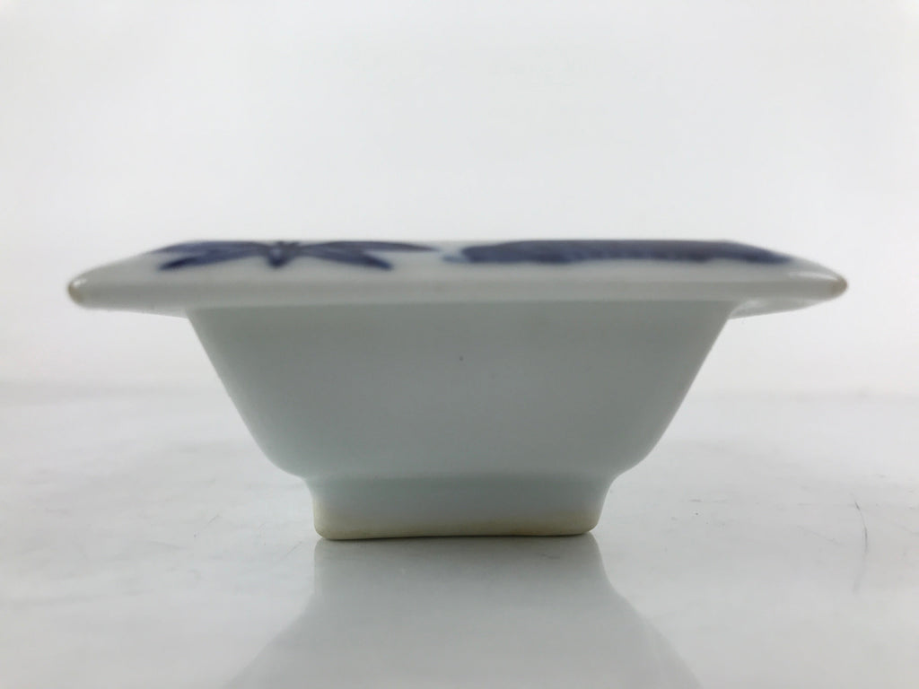 Japanese Porcelain Soy Sauce Dish Seiji Vtg Small Dipping Bowl Pine Plum PY987