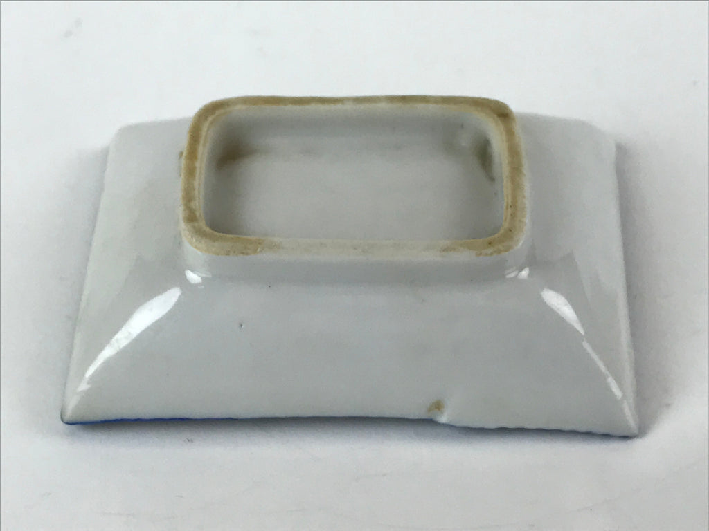 Japanese Porcelain Soy Sauce Dish Seiji Vtg Small Dipping Bowl Plate Blue PY645