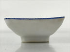Japanese Porcelain Soy Sauce Dish Seiji Vtg Small Dipping Bowl Plate Blue PY645