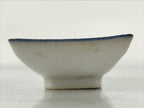 Japanese Porcelain Soy Sauce Dish Seiji Vtg Small Dipping Bowl Plate Blue PY645
