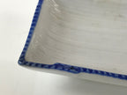 Japanese Porcelain Soy Sauce Dish Seiji Vtg Small Dipping Bowl Plate Blue PY646