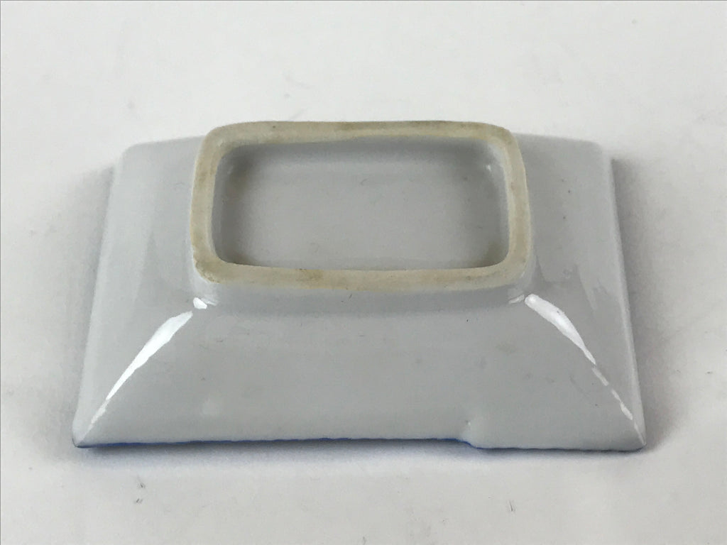 Japanese Porcelain Soy Sauce Dish Seiji Vtg Small Dipping Bowl Plate Blue PY646