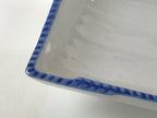Japanese Porcelain Soy Sauce Dish Seiji Vtg Small Dipping Bowl Plate Blue PY647