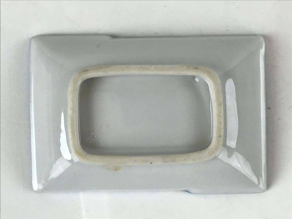 Japanese Porcelain Soy Sauce Dish Seiji Vtg Small Dipping Bowl Plate Blue PY647