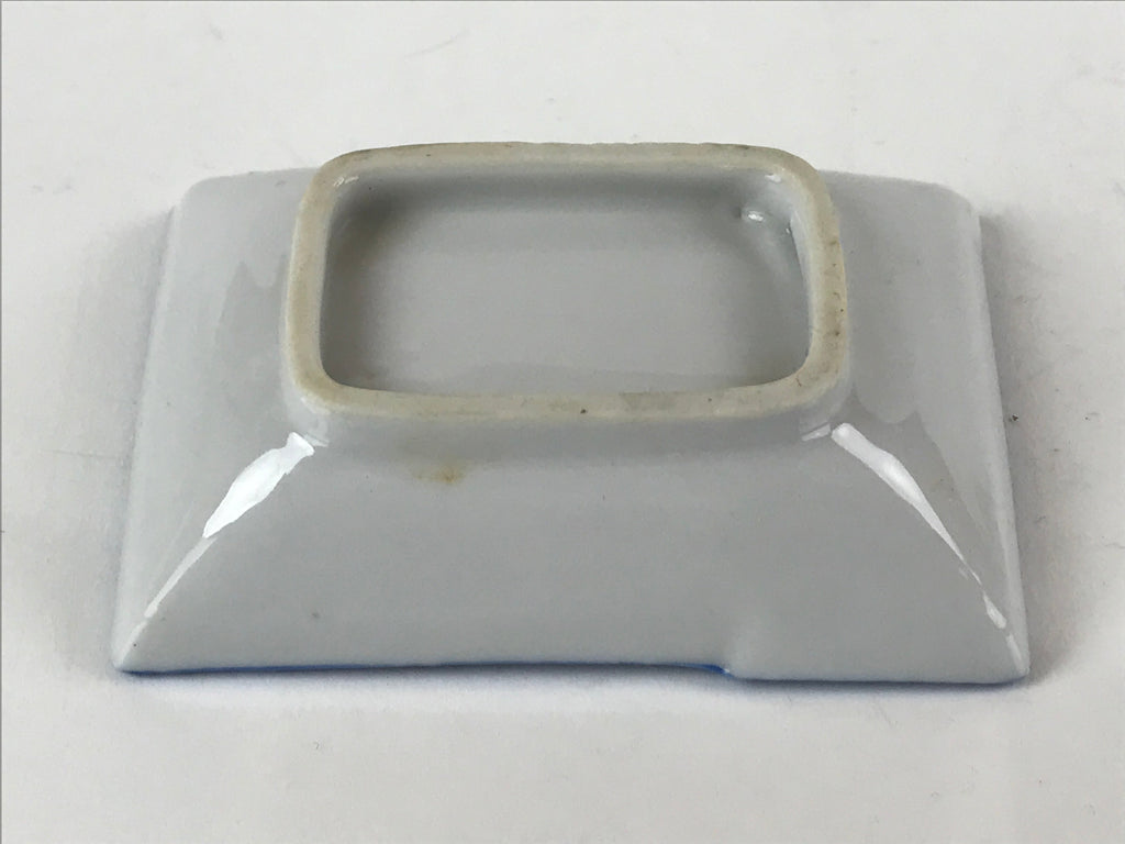 Japanese Porcelain Soy Sauce Dish Seiji Vtg Small Dipping Bowl Plate Blue PY647