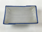 Japanese Porcelain Soy Sauce Dish Seiji Vtg Small Dipping Bowl Plate Blue PY648