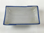 Japanese Porcelain Soy Sauce Dish Seiji Vtg Small Dipping Bowl Plate Blue PY648