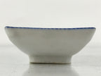 Japanese Porcelain Soy Sauce Dish Seiji Vtg Small Dipping Bowl Plate Blue PY648