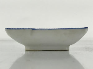 Japanese Porcelain Soy Sauce Dish Seiji Vtg Small Dipping Bowl Plate Blue PY648