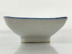 Japanese Porcelain Soy Sauce Dish Seiji Vtg Small Dipping Bowl Plate Blue PY648