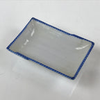 Japanese Porcelain Soy Sauce Dish Seiji Vtg Small Dipping Bowl Plate Blue PY648