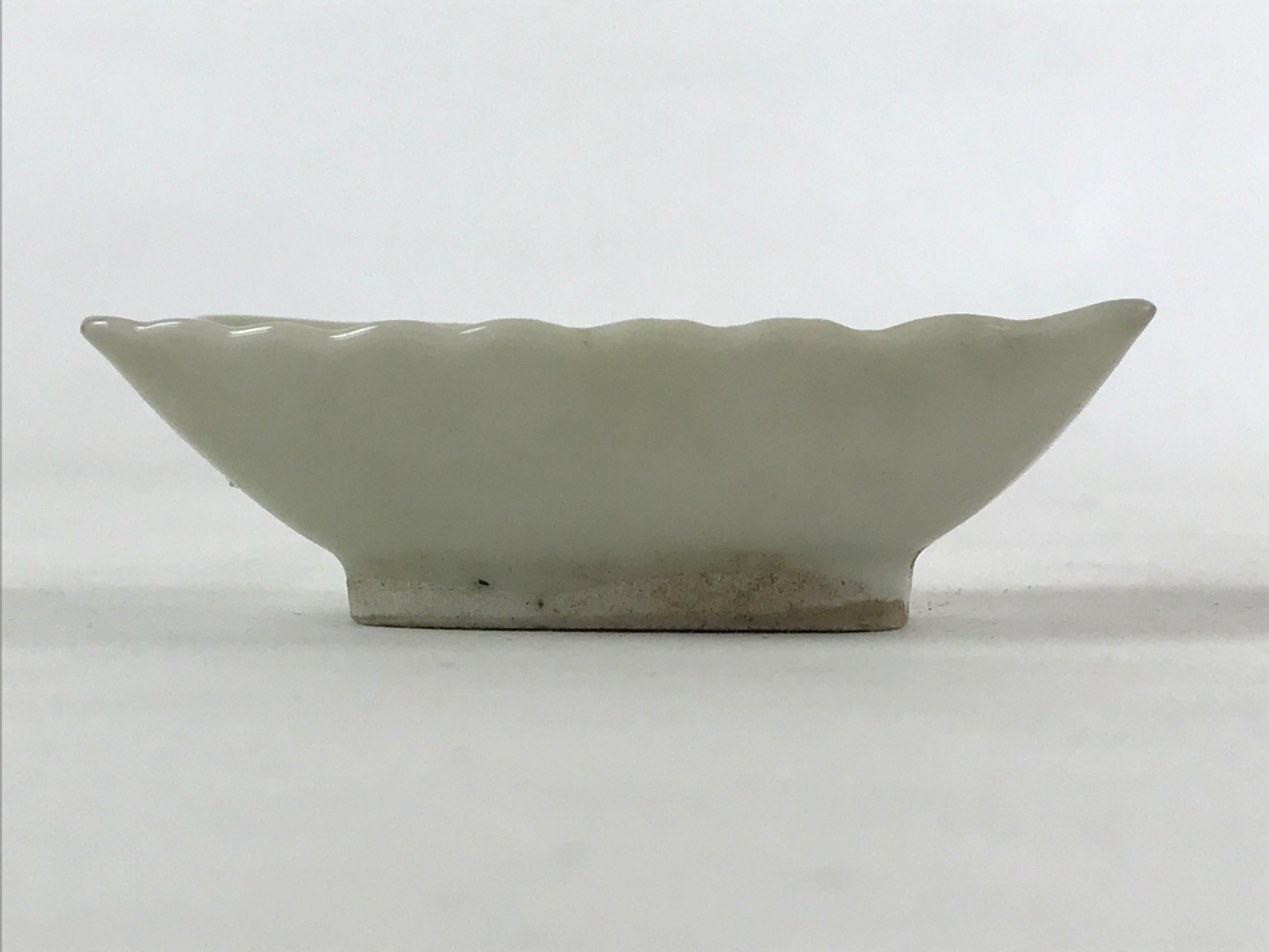 Japanese Porcelain Soy Sauce Dish Seiji Vtg Small Dipping Bowl Plate White PY511