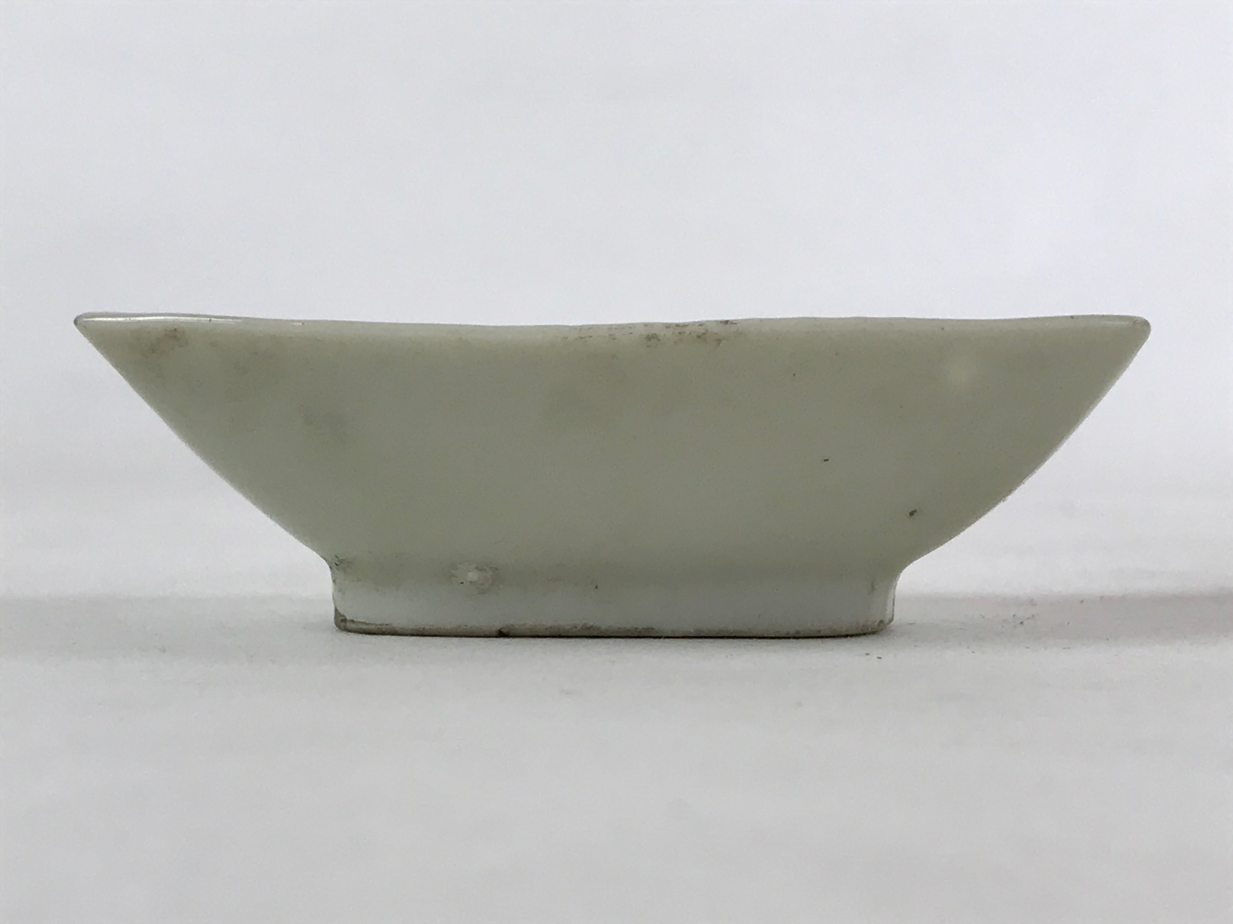 Japanese Porcelain Soy Sauce Dish Seiji Vtg Small Dipping Bowl Plate White PY511