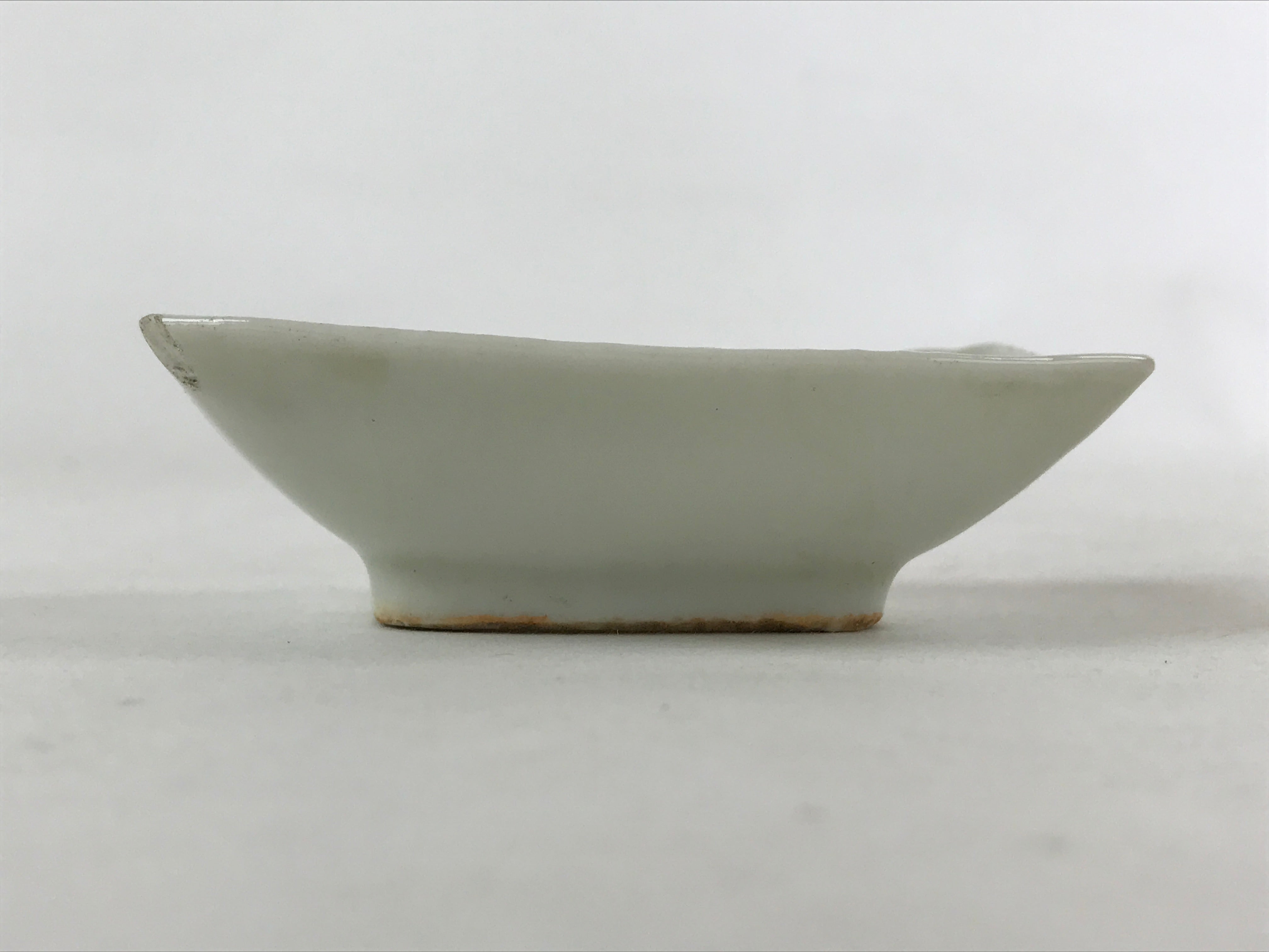 Japanese Porcelain Soy Sauce Dish Seiji Vtg Small Dipping Bowl Plate White PY512