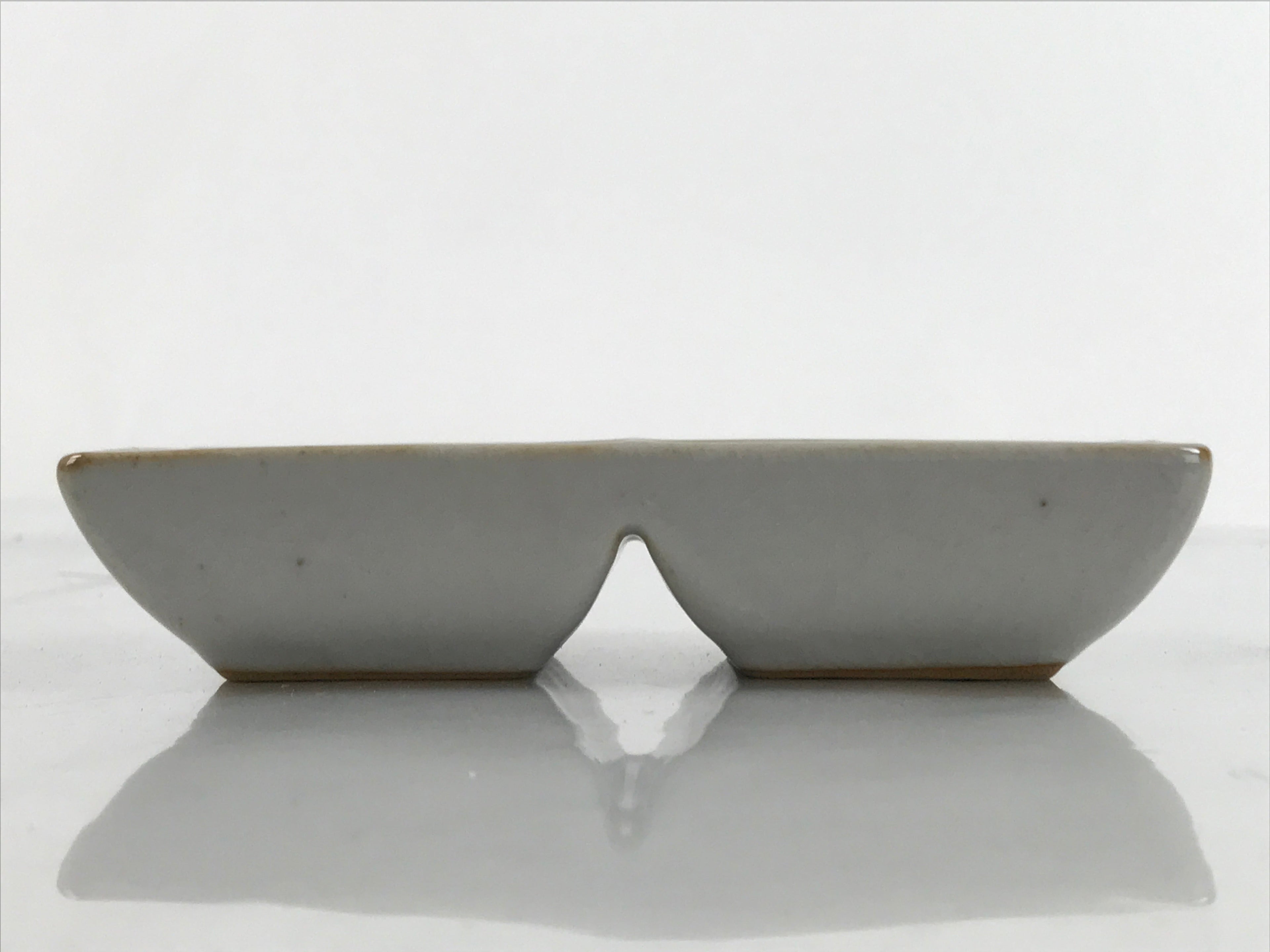 Japanese Porcelain Soy Sauce Dish Seiji Vtg Small Dipping Bowl Two Section PY857