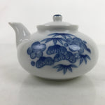 Japanese Porcelain Soy Sauce Dispenser Vtg Shoyusashi Tare Shochikubai Blue Y131