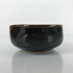 Japanese Porcelain Soy Sauce Side Dish Seiji Vtg Small Dipping Bowl Black PY871