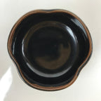 Japanese Porcelain Soy Sauce Side Dish Seiji Vtg Small Dipping Bowl Black PY871