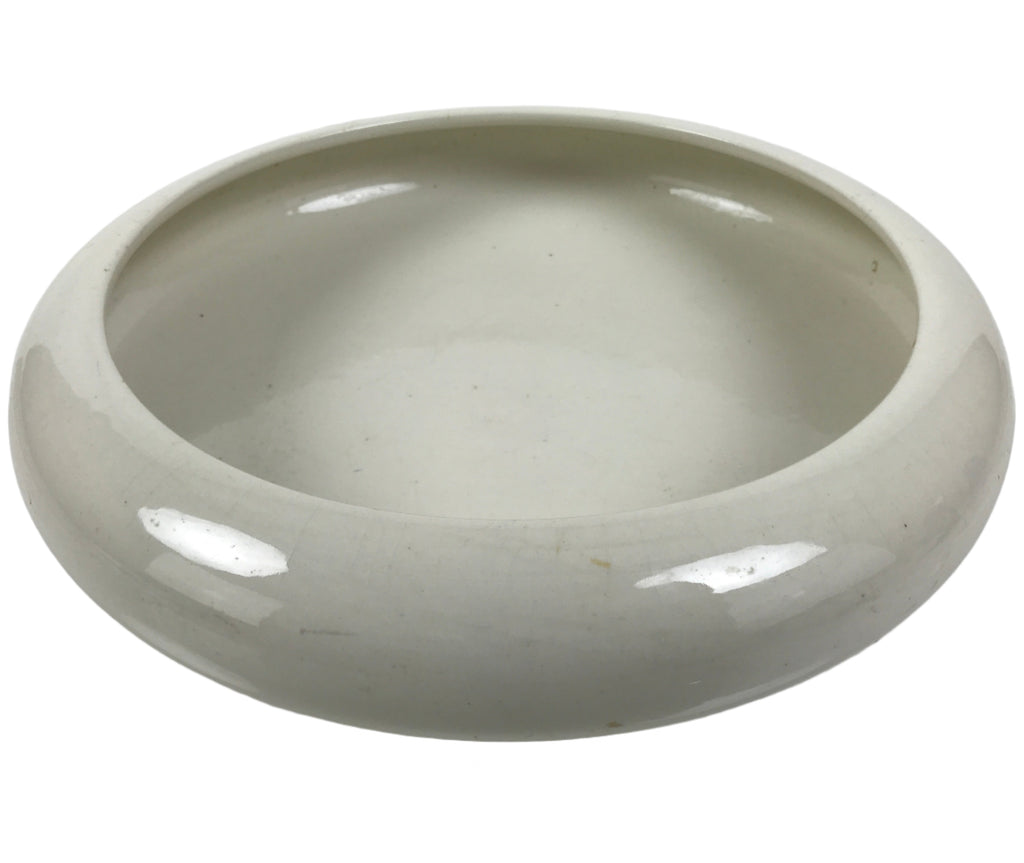 Japanese Porcelain Suiban Flower Vase Vtg Pottery Ikebana Arrangement White Y377