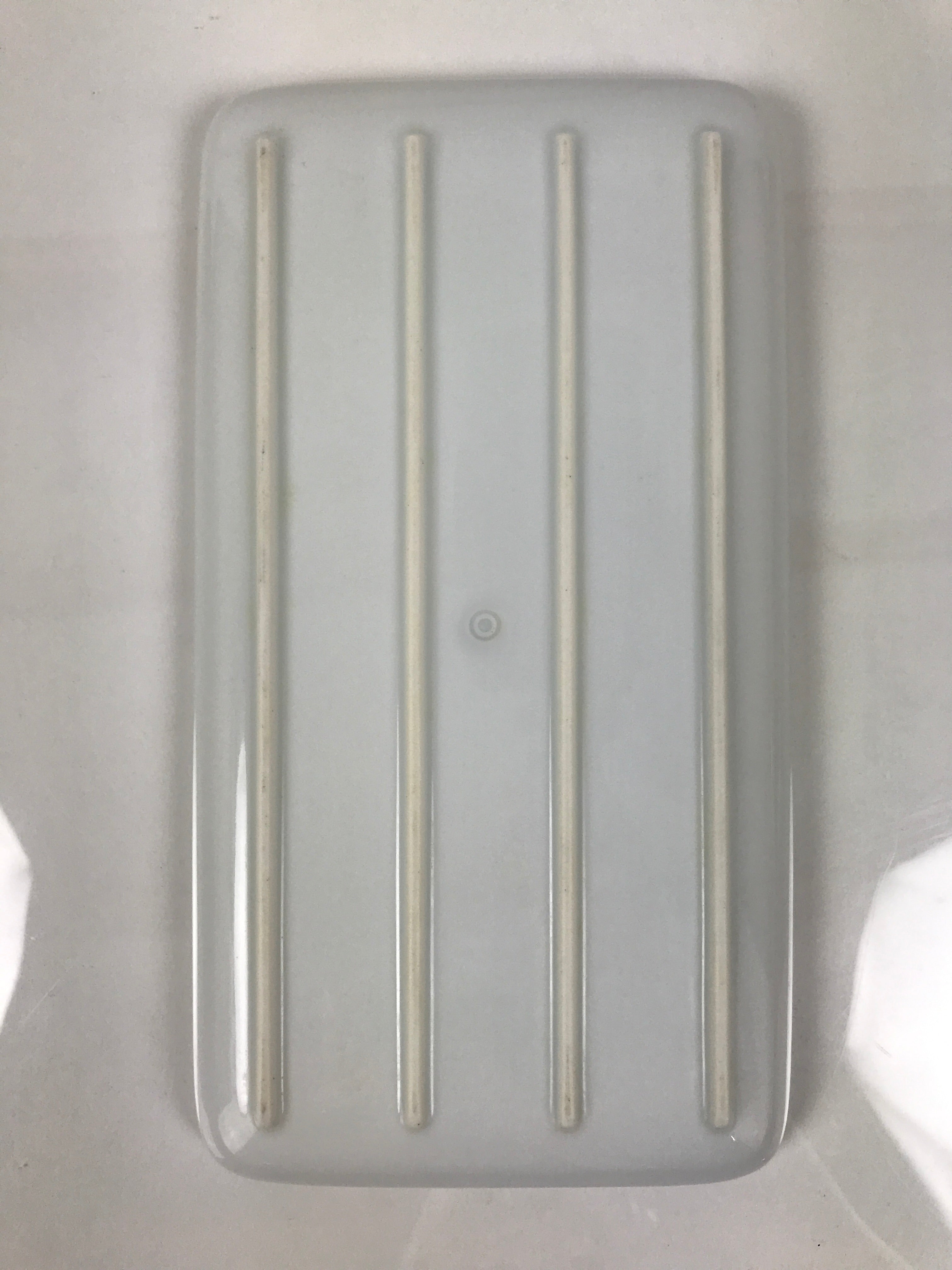 Japanese Porcelain Sushi Plate Vtg Sashimi Platter Fish Serving Dish White Y453