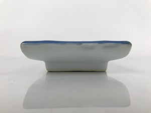 Japanese Porcelain Sushi Plate Vtg Sashimi Platter Serving Tray Blue Iris PY763