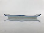Japanese Porcelain Sushi Plate Vtg Sashimi Platter Serving Tray Blue Iris PY763