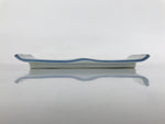 Japanese Porcelain Sushi Plate Vtg Sashimi Platter Serving Tray Blue Iris PY764