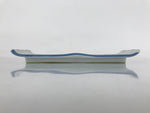 Japanese Porcelain Sushi Plate Vtg Sashimi Platter Serving Tray Blue Iris PY764