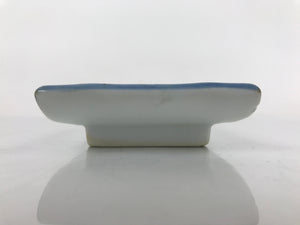 Japanese Porcelain Sushi Plate Vtg Sashimi Platter Serving Tray Blue Iris PY766