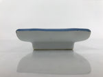 Japanese Porcelain Sushi Plate Vtg Sashimi Platter Serving Tray Blue Iris PY768