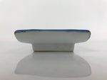 Japanese Porcelain Sushi Plate Vtg Sashimi Platter Serving Tray Blue Iris PY768