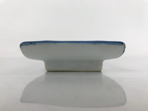 Japanese Porcelain Sushi Plate Vtg Sashimi Platter Serving Tray Blue Iris PY768