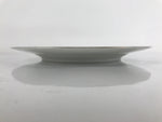 Japanese Porcelain TOEN Kozan Plate Vtg Simple Round White Gold Rim PY813