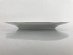 Japanese Porcelain TOEN Kozan Plate Vtg Simple Round White Gold Rim PY814