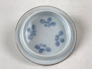 Japanese Porcelain Teacup Chawan Vtg Lidded Flowers Blue Pottery Yunomi TC385