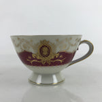 Japanese Porcelain Teacup Meito China Vtg Hand Painted Mandarin Red Gold Y132