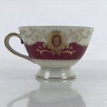 Japanese Porcelain Teacup Meito China Vtg Hand Painted Mandarin Red Gold Y133