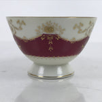 Japanese Porcelain Teacup Meito China Vtg Hand Painted Mandarin Red Gold Y134