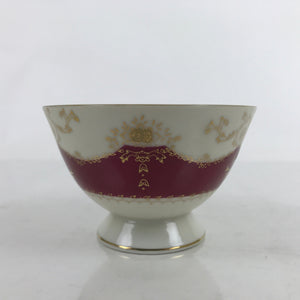 Japanese Porcelain Teacup Meito China Vtg Hand Painted Mandarin Red Gold Y135