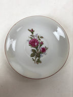 Japanese Porcelain Teacup Saucer Small Plate Meimeizara Vtg Kozara Roses PY640