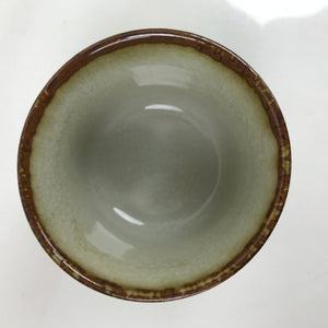 Japanese Porcelain Teacup Vtg Gray Black White Lines Ceramic Sencha Yunomi TC458