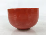 Japanese Porcelain Teacup Vtg Plain Color Simple Red White Sencha Yunomi TC592