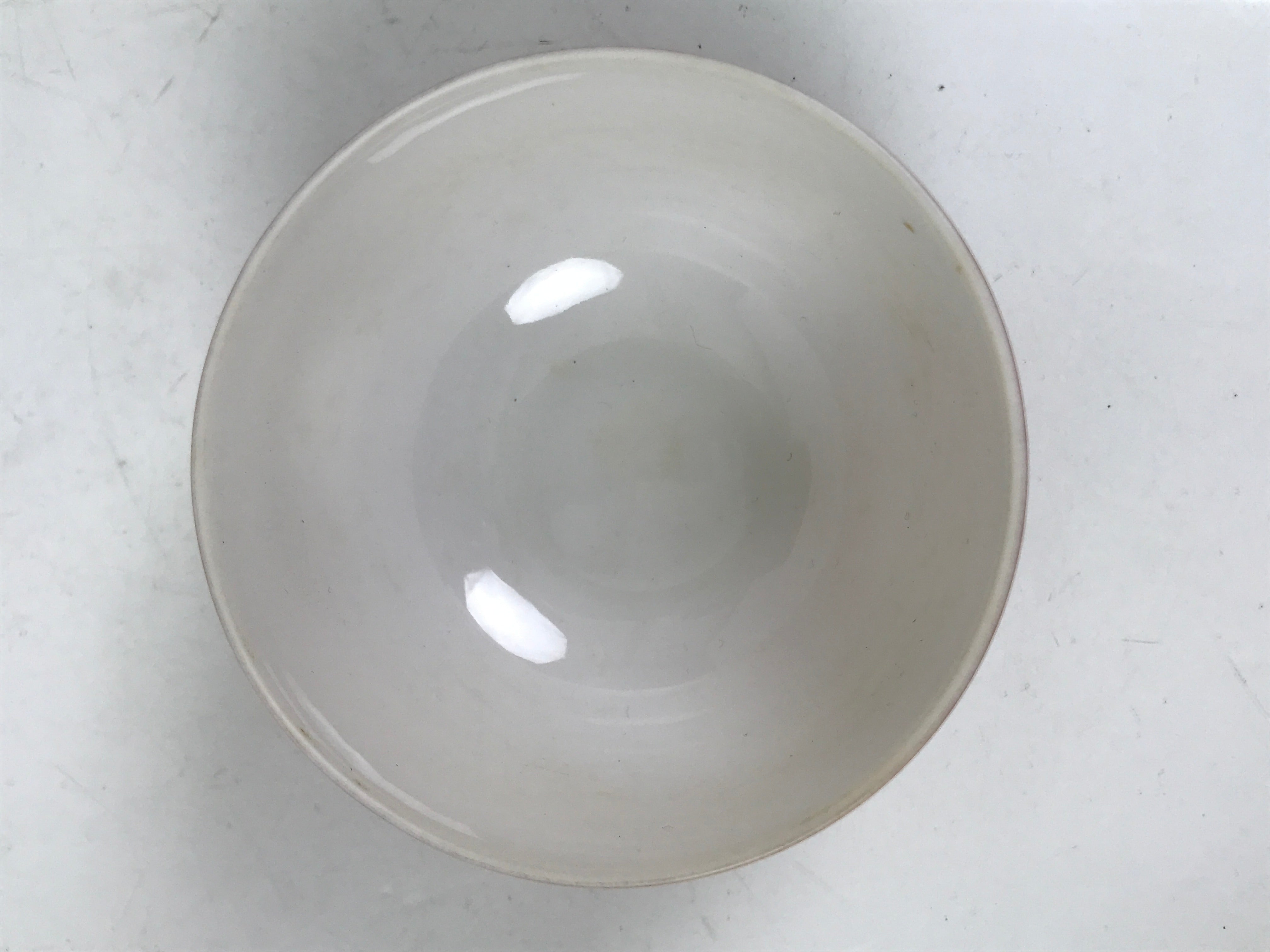 Japanese Porcelain Teacup Vtg Plain Color Simple Red White Sencha Yunomi TC592