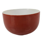 Japanese Porcelain Teacup Vtg Plain Color Simple Red White Sencha Yunomi TC592
